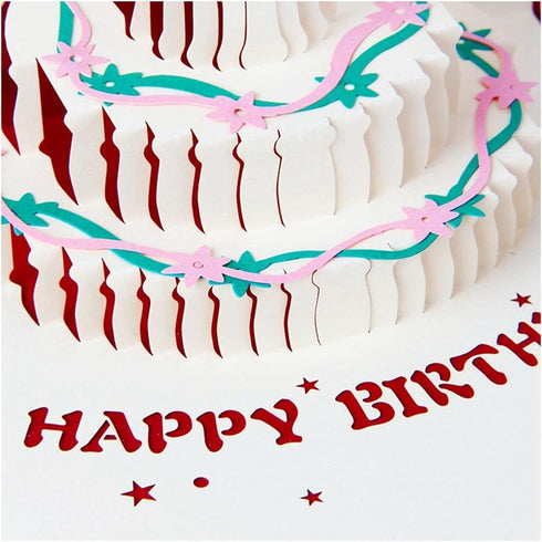 ONQendDv 3D Cards, Assorted Greeting Cards for Occasions Birthday Cards Cake Happy Birthday Greeting Invitation Cards
