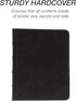Samsill Vintage Hardback Mini 3 Ring Binder, Black Leather, Professional Organizer, 1 Inch, 5.5 x 8.5, Faux Leather