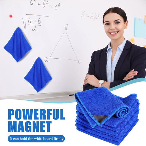 Nuenen Magnetic Cleaning Cloth, Microfiber Dry Erase Eraser, Reusable Washable Dry Erasers for Whiteboard (48 Packs)