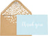 Thank You Cards - Blank 50 Pack Baby Blue Matte Finish Cards