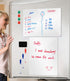 Magnetic Dry Erase White Boards for Refrigerator, 2 Pack 17”x12” Menu Organizer Boards with Markers and Eraser