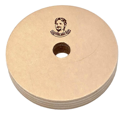 3" Leather Strop Honing Wheel (1/2" Width) - Fits 1/2" Arbor Bench Grinders