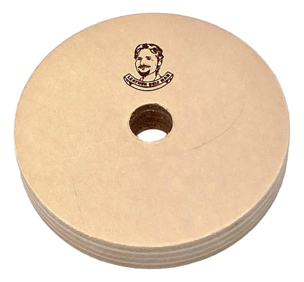 3" Leather Strop Honing Wheel (1/2" Width) - Fits 1/2" Arbor Bench Grinders