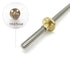 2PCS 400mm Tr8x8 Lead Screw with T8 Brass Nut for LCD DLP SLA 3D Printer Z Axis and CNC Machine (Acme Thread)