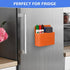 Magnetic Dry Erase Marker Holder, Magnetic Pen Holder for Fridge, Whiteboard Marker Holder, School Office Home, Orange