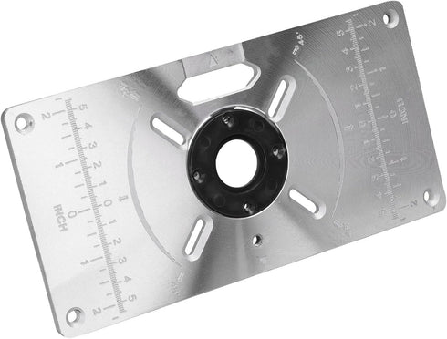 YIWENG Trimming 4 Router Table Insert Plate,Router Table Insert Plate Aluminum Machine Engraving Flip Board with Rings