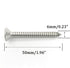6 x 50mm Screw, Flat Head Phillips Slot, 304 Stainless Steel Self Tapping Wood Drywall Screws, 25 Pcs