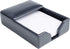Dacasso Navy Blue Bonded Leather Memo Holder, 4" x 6"
