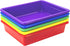 Storex Letter Size Flat Storage Tray – Organizer Bin with Non-Snap Lid for Classroom, Office, Home, Pack of 5