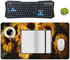 HFDSIFBUJ 30"x 16",Non-Slip Sunflower Bouquet Yellow Flowers Large Desk Mat Rubber Gaming Mouse Pad for Keyboard Office