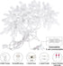 6 9ft 100 Bulb Minetom Snowflake Christmas String Lights with Drops - Mini Icicle Lights with Hooks, Plug
