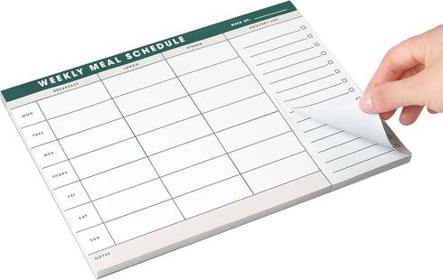 Weekly Magnetic Meal Planner & Grocery List, 7 x 10 Inch Notepad for Fridge, 60 Sheets for Dinner Planning