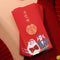 Chinese Red Envelopes for Weddings, 10 Pieces Lucky Money Packets with Bride and Groom Patterns