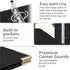 Ospelelf Mini 3 Ring Binder, 1 Inch, Cute Binder for 5.5" x 8.5", with 5 Tab Dividers, Black
