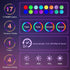 Biulazyda 16" 17 Black LED Liquid Motion Lamps, Colors Changing Lamp with Remote, Mood Night Light for Kids Adults