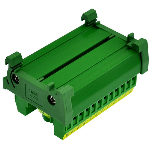 OONO DIN Rail Mount 30A/300V, 2x12 Position Screw Terminal Block Distribution Module