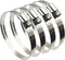 4" (Diameter) Adjustable 304 Stainless Steel Duct Clamps Hose Clamp Pipe Clamp Air Ducting Clamp (4Pcs, 91mm-114mm)