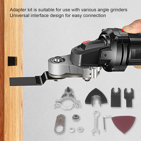 Angle Grinder Converter Kit, Oscillating Tool Adapter with Tungsten Steel Blade Power Tool Accessories