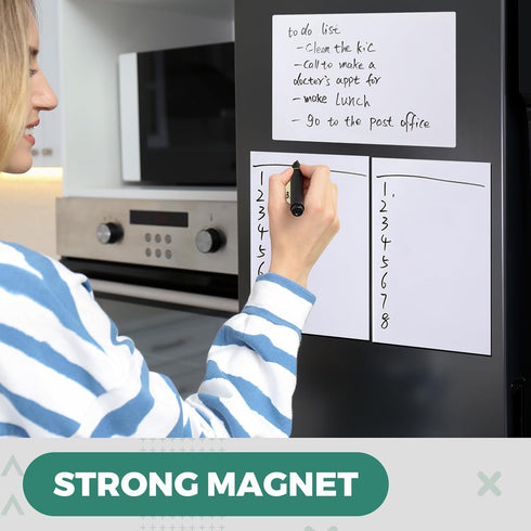 Tatuo 24 Pcs Magnetic Dry Erase Whiteboard Sheet, Flexible Stain Resistant Whiteboard Sheets for Fridge Kitchen