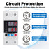 Smart Circuit Breaker with Energy Monitoring - Adjustable 1-63 Amp AC110V DC85-300V Over/Under Voltage & Overcurrent Protection Intelligent Relay Reset Protector Din Rail Mount