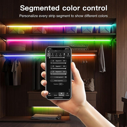 4 15A Yunseity Digital LED Strip Controller, Channel Output with Built in Mic and for RGB RGBW LED Strips, Support WiFi
