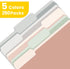 SUNEE File Folders, Letter Size Pastel Colors, 250 Pack Manilla Folders 8.5 x 11 for Office Home School