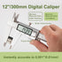 All-Metal Digital Caliper 0-12" Measuring Tool with Auto-Off Feature, Interchangeable Between Inches and Millimeters