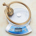Antique Brass Towel Ring Hanger, Hand Towel Holder for Bathroom Kitchen Accessories, Wall Mounted Pattern Carving Design