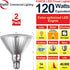 Explux Outdoor-tough Full Glass LED PAR38 Flood Amber Light Bulbs, 120W Equivalent, Weatherproof & Anti-Ageing, Dimmable, Amber Color Spotlight, 2-Pack by Explux Commercial Lighting