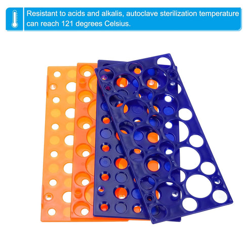 PATIKIL 28 Wells Tube Rack, 3 Set Vial Rack Double Layer Multifunction Holder for Microcentrifuge Tubes 10/15/50ml