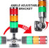 110V to 220V LED Stack Tower Lights, Industrial Warning Andon Signal Tower Indicator Lamp, 3 Layer