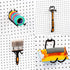 FRIMOONY 12 PCS Heavy Duty Pegboard Hooks for Organizing Various Tools, Compatible with 1/4 Inch Pegboard, Black