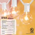 25FT 27 Bulbs Afirst White Outdoor String Lights with Globe Vintage Incandescent Lights for Patio Garden Backyard Party