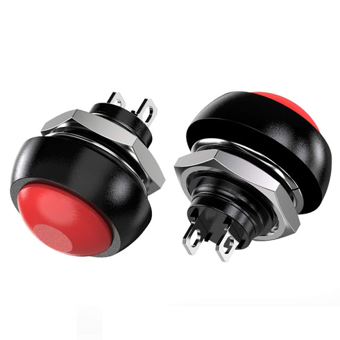 Waterproof Momentary Push Button Switch - 12MM Normal Open Mini Micro Switch ON-Off, 35PCS in 7 Colors