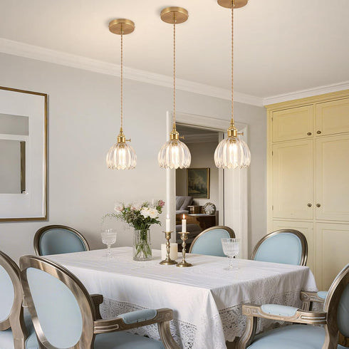 5.1Inch E26 Pendant Light Fixtures,Mini Hanging Lights Transparent Glass Vintage Pendant Light for Bedroom Living Room
