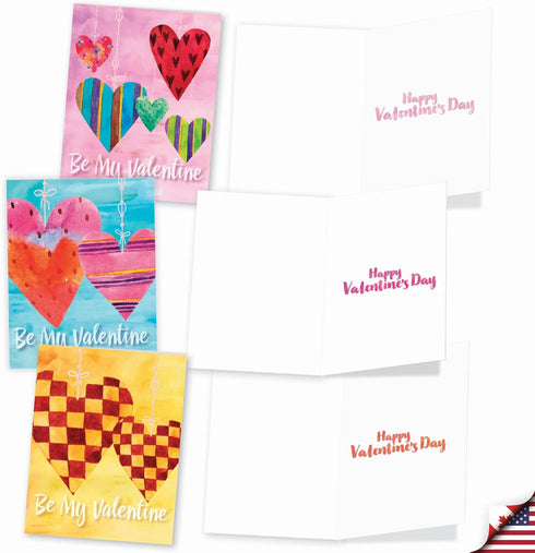 The Best Card Company - 10 Boxed Valentine Note Cards with Envelopes - Heartfelt Assorted Greeting Cards for