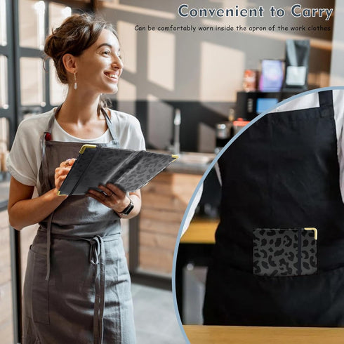 YeeCASE Server Book with Zipper Pocket, High Volume, Expandable Server Book, Money Pocket and Fold, Restaurant