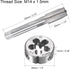 uxcell M14 x 1.5mm Metric Tap and Die Set, Machine Thread Screw Tap with Round Threading Die, Tap & Die Kit for Nut Screw Bolt Thread Repair