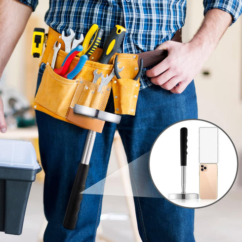 Rechabite Telescoping Magnetic Sweeper Pickup Tool, 35LB Pull Capacity, Retractable 8.6" to 33"