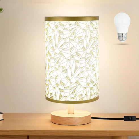 EZIYIN Desk Lamp LED Bulb Included, Small Bedside Table Lamp Plug-in - Classic