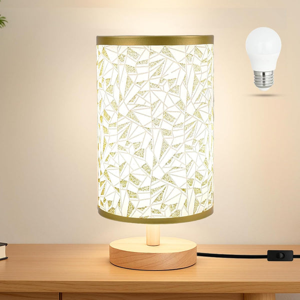 EZIYIN Desk Lamp LED Bulb Included, Small Bedside Table Lamp Plug-in - Classic