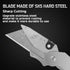 6-Pack C6SL) Lichamp Folding Utility Knife Box Cutter, Quick Change Razor Knife Utility Pocket Construction Blade