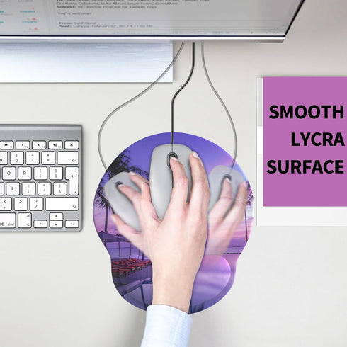 eulps Mouse Pad with Wrist Support, Ergonomic Gel Mouse Pad with Wrist Rest, Comfortable for Laptop, Pain Relief
