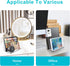 Clear Acrylic 2 Sections File Holder, Desk Organizer for Office Files, Wallet & Purse Display Stand (Clear 2 Sections