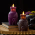 Luminara Poison Bottle Flameless LED Candle Dark Chocolate Wax, Battery Operated, Moving Flame Halloween Decor