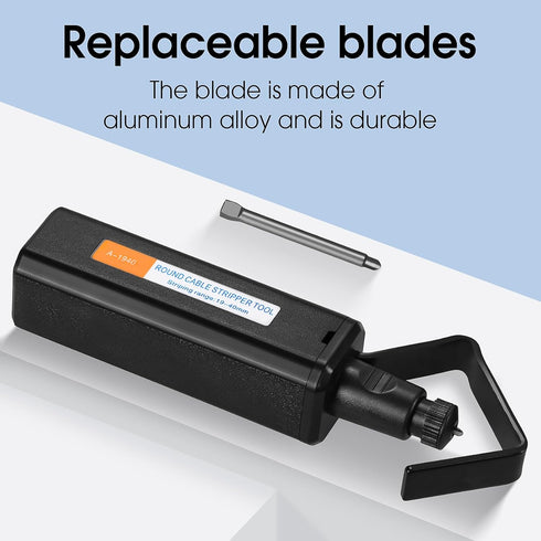 A-1940 Circular Optical Cable Stripping Knife for 19-40mm Cable, Vertical & Horizontal with 1 Spare Blade for Cable