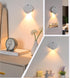 FLCXMSH 2 Pack 3 Dimming Motion Sensor Light Indoor Shell Rechargeable Night Light Wall Sconce Light Color Lamp