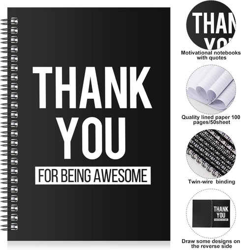 Yeaqee 20 Pcs Inspirational Spiral Notebook/Journal for Office, School, Coworker, Teacher, Volunteer Present