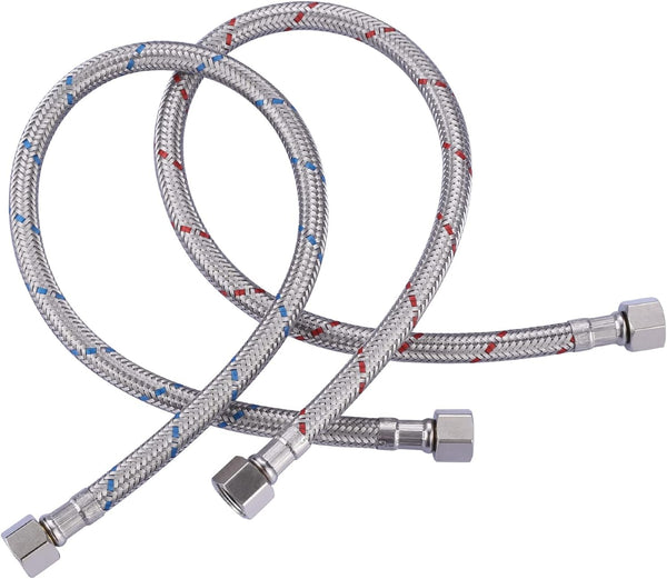 ARCORA 12-Inch Faucet Hose - Connects Kitchen Bathroom Sink to Water Supply, Stainless Steel cUPC Supply Lines