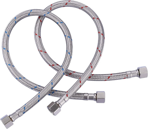 ARCORA 20" Faucet Hose Connects Kitchen Bathroom Sink to Water Supply, cUPC Faucet Supply Lines 3/8" x 3/8" Female